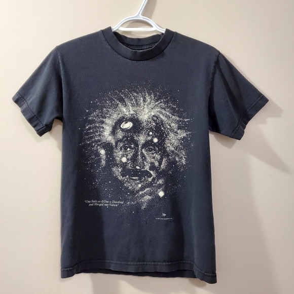 Vintage 90s Glow in the Dark Albert Einstein tee - Size S - Picture 5 of 10